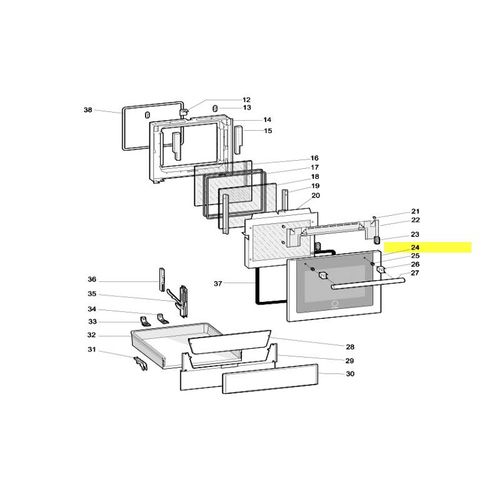 VITRE PORTE FOUR EXTERIEURE pour CUISINIERE SCHOLTES - C00118044