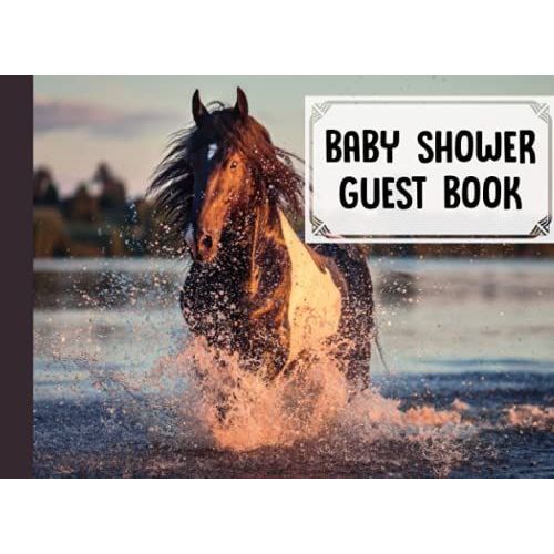 Baby Shower Guest Book: Horse Baby Shower Guest Book, A Motherâs Historical Memory Book| Humorous Funny Mamie And Babies Guestbook| By Hella Scherer