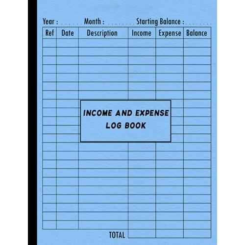 Income And Expense Log Book : Easy Accounting Ledger For Bookkeeping And Small Business Annual & Monthly Summaries: Income And Expense Tracker With ... Organized 8,5 X 11 Inches Pages: 120 Page