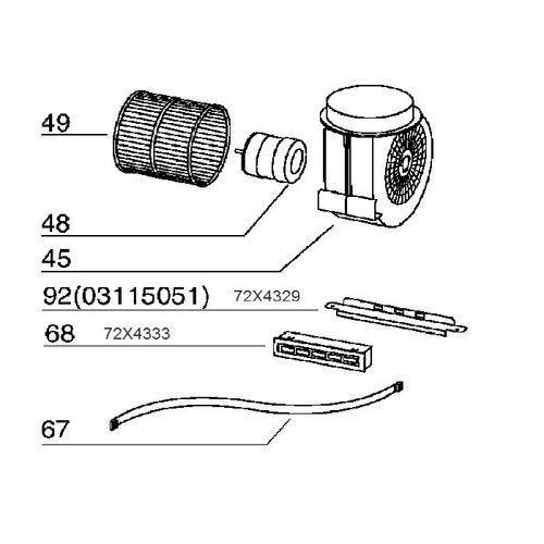 SUPPORT COMMANDES pour HOTTE BRANDT - 72X4329