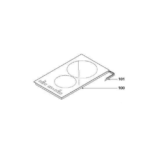 DESSUS VITRO pour TABLE DE CUISSON BRANDT - 74X5397