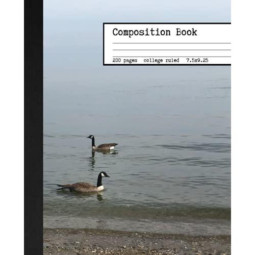 Composition Book - Geese: College Ruled Notebook, 7.5x9.25, 200 Pages, Ideal For School Or Home