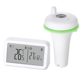 Thermomètre Piscine Flottant sans Fil Radio, Thermomètre d'eau
