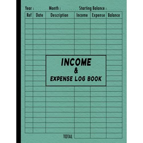 Income And Expense Log Book : Simple Accounting Ledger For Bookkeeping And Small Business Annual & Monthly Summaries: Great Way To Get Organized Your Business 8,5 X 11 Inches Pages: 120