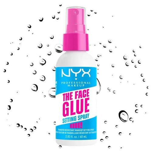 Nyx Professional Makeup The Face Glue Setting Spray, Spray Fixateur Résistant Aux Transferts Et Waterproof, 60ml Multicolore