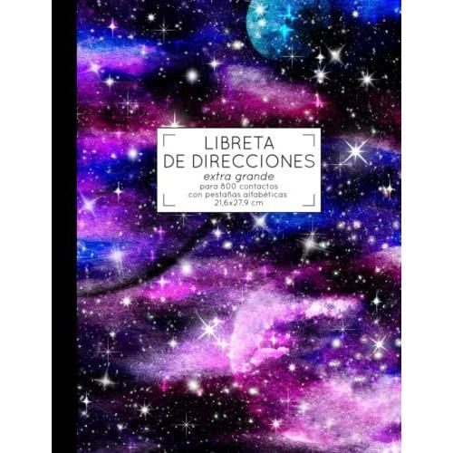 Libreta De Direcciones Extra Grande: Para 800 Contactos Con Pestaas Alfabticas 21,6x27,9 Cm