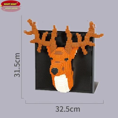 Tournesol - Blocs De Construction, Dragon, Éléphant, Cheval, Tigre, Cerf, Elk, Tête D'animal, Peinture Murale, Mini Diamant, Briques, Jouet, Cadeau, Décor