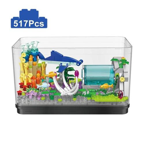 Département De Magie - Décennie S De Construction Créatifs Pour La Décoration De La Maison, Micro Aquarium, Poisson Précieux, Modèle De Musée Marin, Bocal À Poisson Avec Briques Légères, Jouets Pour Enfants, Cadeaux