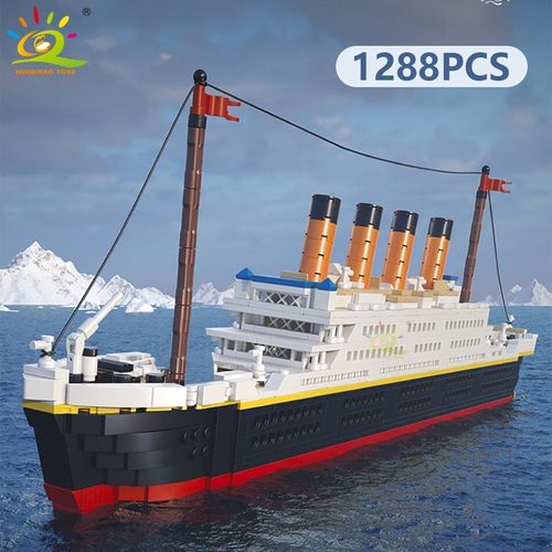Huiqibao ? Mini Blocs De Construction De Bateau En Briques, Modèle Titanic, Bateau De Croisière 3d, Collection De Briques, Jouets De Bricolage Pour Enfants, Cadeau, 1288 Pièces