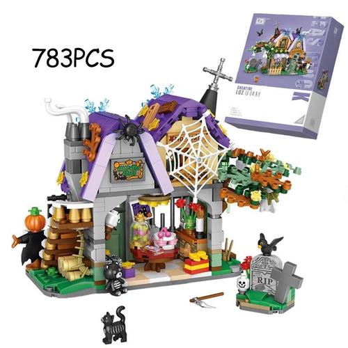 1233 Avec Boîte - Loz-Mini Cabane D'halloween Pour Enfants, Briques De Décoration Créatives, Maison De Nuit De Construction, Moc, Aliments, Chesdistricts Age, Jouets Pour Garçons, Cadeaux Pour Enfants