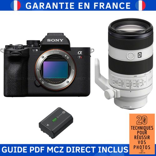 Sony A7R V + FE 70-200mm f/4 Macro G OSS II + 1 Sony NP-FZ100 + Guide PDF MCZ DIRECT '20 TECHNIQUES POUR RÉUSSIR VOS PHOTOS'
