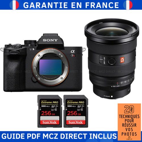 Sony A7R V + FE 16-35mm f/2.8 GM II + 2 SanDisk 256GB Extreme PRO UHS-II SDXC 300 MB/s + Guide PDF MCZ DIRECT '20 TECHNIQUES POUR RÉUSSIR VOS PHOTOS'