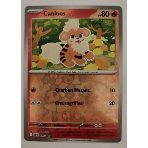 Pokémon Caninos 027 / 182 Reverse Ev10 Rivalités Destinées