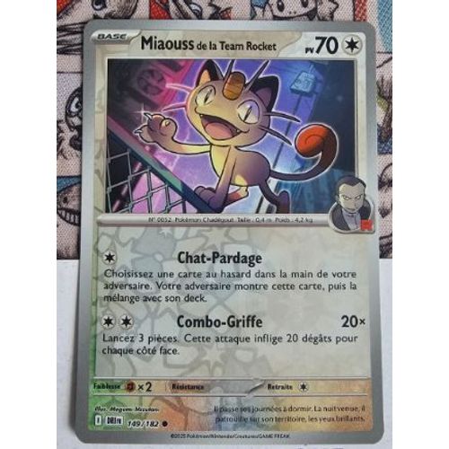Pokémon Miaouss De La Team Rocket 149 / 182 Reverse Ev10 Rivalités