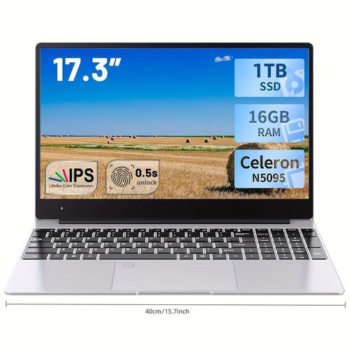 PC Portable - 17.3" Intel Celeron N5095 - 2 Ghz - Ram 16 Go - SSD 1 To - Windows 11