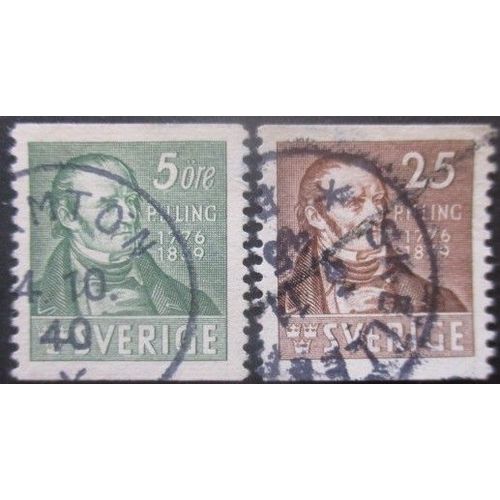 Suede N°273 Et 274 P. H. Ling Oblitérés