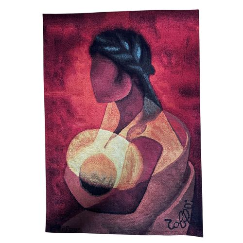 Louis Toffoli jeune mexicaine et son enfant tapisserie d’Aubusson 