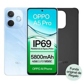 OPPO A5 Pro 4G Smartphone con IA 6.67" 90Hz 8GB/256GB 50MP IP69 5800mAh 45W Funda Incluida Marrón