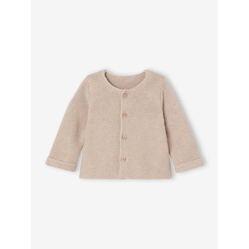 Cardigan Basics 100% Coton Beige Chiné