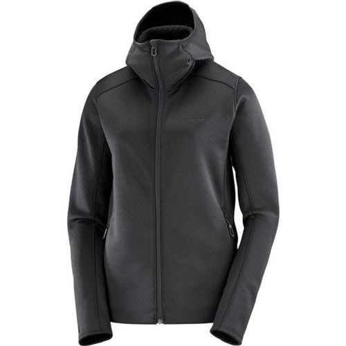 Women's Sntial Midfleece Full Zip Hoodie Veste Polaire Taille S, Gris/Noir