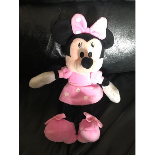 Minnie Disney Nicotoy Peluche Robe Rose À Pois 22cm