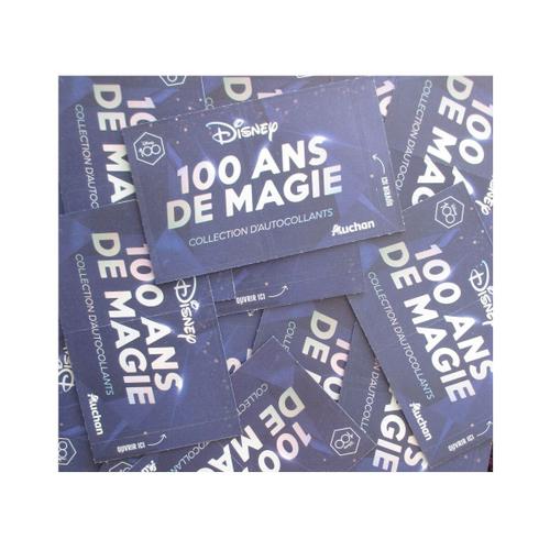 Lot De Pochettes - Auchan - Disney - Cartes - Collection 100 Ans De Magie - 2023 (4 Autocollants + 1 Vignette Par Pochette)