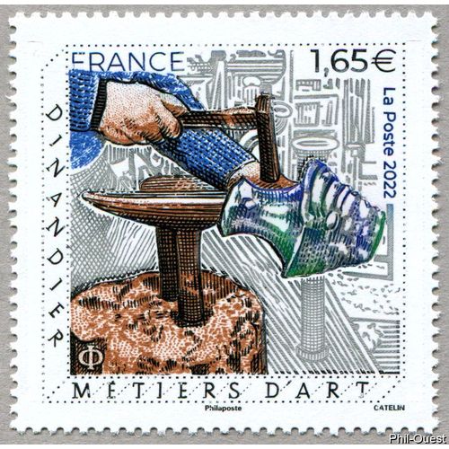 France 2022, Très Beau Timbre Neuf** Luxe Yvert 5624 Métiers D'art, Dinandier.