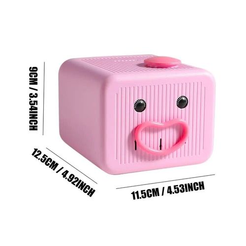 Rose - Banque De Stockage Électrique De Singe De Visage Humain Pour Des Enfants, Pot D'économie D'expression Vocale Chinoise Et Anglaise, Ornements De Bureau Pour Des Enfants