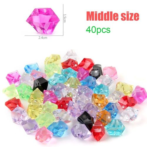 Style B-Middle Taille - Bijoux En Faux Diamant Avec Coffre De Sagesse, Accessoires De Jouet De Remplissage De Pierres Précieuses En Cristal Acrylique, Confettis De Fête, Cadeau De Décoration Bricolage, Noël Et Mariage, 7,5