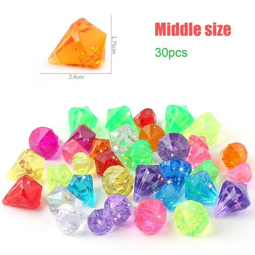 Style A-Middle Taille - Bijoux En Faux Diamant Avec Coffre De Sagesse, Accessoires De Jouet De Remplissage De Pierres Précieuses En Cristal Acrylique, Confettis De Fête, Cadeau De Décoration Bricolage, Noël Et Mariage, 7,5