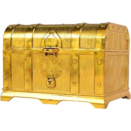 Un Placage D'or - Boîte Antique De Jouet De Pièces D'or De Bijoux, Accessoires De Cosplay De Boîte De Sagesse, Décoration De Fête À Thème, Fournitures De Faveur
