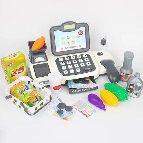 Noir - Caisse Enregistreuse De Simulation Pour Enfants, Ensemble De Jouets De Supermarché Pour Filles, Maison De Jeu, Livraison Directe, Réalisation