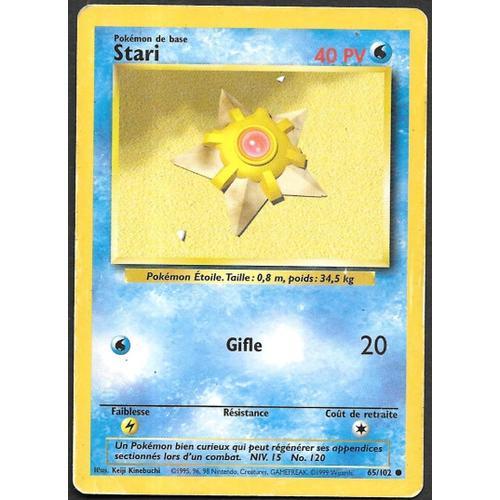 Carte Pokémon Stari 65/102 - Set De Base Wizards (Vf)