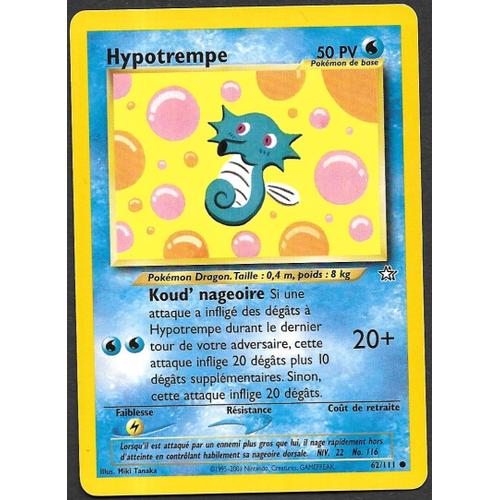 Carte Pokémon Hypotrempe 62/111 - Neo Genesis Wizards (Fr)