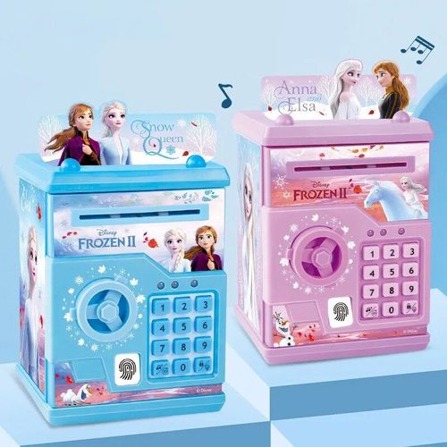 Violet - Disney-Tirelire automatique multifonctionnelle pour enfants, mot de passe congelé, empreinte digitale, rouleau d'argent pour enfants, maison de jeu, jouets pour bébé, cadeau