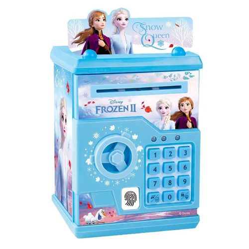 Bleu - Disney-Tirelire automatique multifonctionnelle pour enfants, mot de passe congelé, empreinte digitale, rouleau d'argent pour enfants, maison de jeu, jouets pour bébé, cadeau