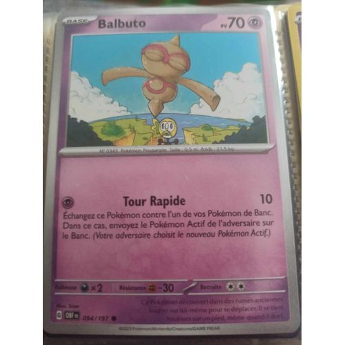 Commune - Pokemon - Flammes Obsidiennes - Balbuto 94/197