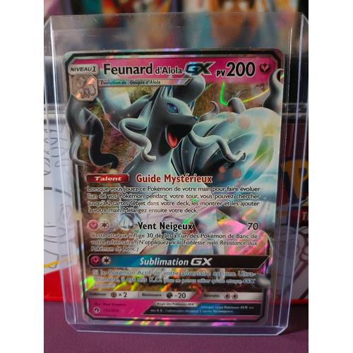 Carte Pokémon Feunard D'alola Gx 132/214 Super Rare Fr Near Mint