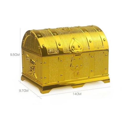 Coffre Doré Je - Doldoly 7.5-Coffre De Rangement De Bijoux, Boîte Décorative Pour La Maison, Chambre À Coucher, Jouet, Accessoires De Ix, Cadeau