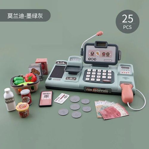 Ensemble De Simulation De Caisse Enregistreuse De Supermarché Pour Enfants, Jouets De Caisse Multifonctionnels, Maison De Jeu, Cadeau De Noël, Nouveau