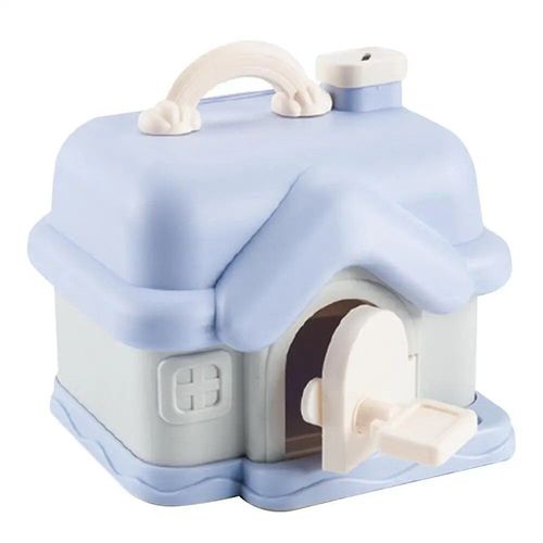 Bleu - Grande Boîte De Pièces De Monnaie Bleue Et Rose, Grande Maison, Banque D'argent En Forme De Maison, Cadeau Atm Pour Enfants Pour Économiser De L'argent
