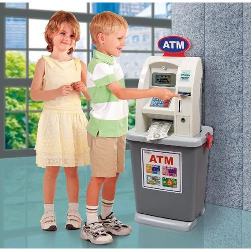 Iko-Banque De Haute Qualité Pour Enfants, Machine De Dépôt D'argent, Jouets De Maison De Jeu, Cadeau D'anniversaire Et De Noël, 81cm