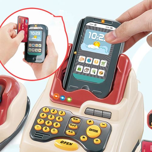 Jeu De Simulation De Guichets Automatiques Pour Enfants, Caisse Enregistreuse, Machine À Cartes De Crédit, Jouets De Maison Pour Enfants, 36 Pièces