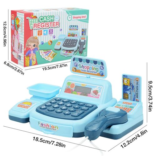 Caisse - Jeu De Simulation De Caisse Enregistreuse Pour Enfants, Jouet D'achat, Eau De Travail, Compteur De Cartes De Crédit, Jeu De Maison, Cadeau De Noël Et D'anniversaire