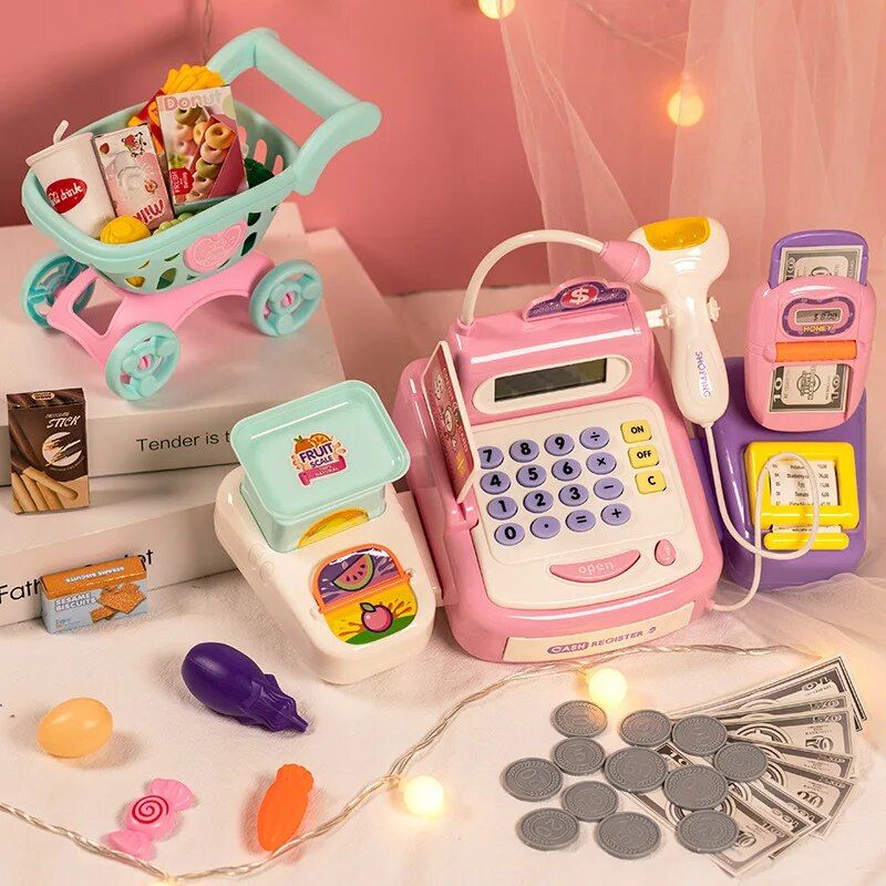 Jouet De Simulation De Caddie Pour Enfants, Caisse Enregistr... - 3