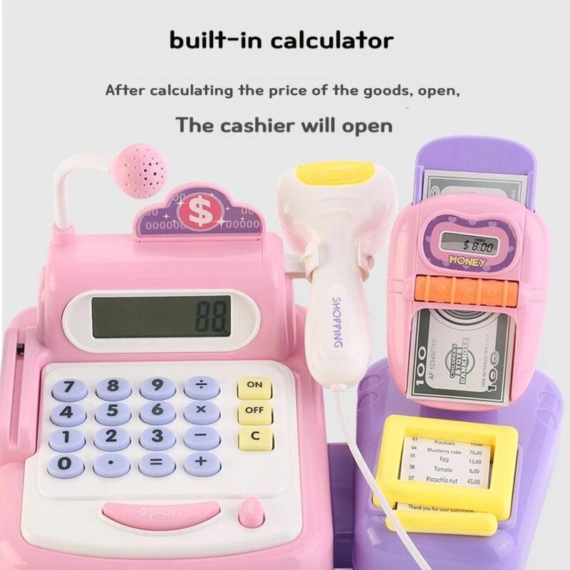 Jouet De Simulation De Caddie Pour Enfants, Caisse Enregistr... - 5
