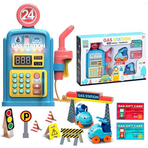 B Bleu - Jouet De Station-Service Pour Enfants, Simulation D'auto-Assistance, Jouets De Maison De Jeu Pour Enfants, Petit Garçon