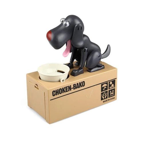 Noir - Jouet Pour Enfant, Boîte De Rangement Automatisée Pour Chien, Pour Pièces De Monnaie, Banque D'argent, Cadeau Mignon Éducatif, Nouveauté