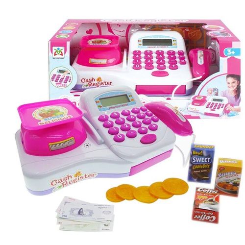 Blanc2 - Jouets De Simulation De Caisse Enregistreuse Pour Enfants, Jouets De Comptage Classiques, Cadeaux Éducatifs Pour Enfants, Maison De Jeu, Supermarché