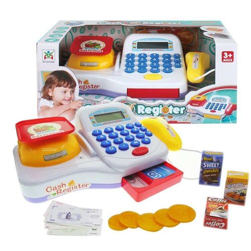 Blanc - Jouets De Simulation De Caisse Enregistreuse Pour Enfants, Jouets De Comptage Classiques, Cadeaux Éducatifs Pour Enfants, Maison De Jeu, Supermarché
